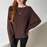 袖パールドルマンニット ボートネック ドルマンスリーブ | COCOMOMO | 詳細画像29