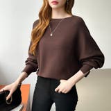 袖パールドルマンニット ボートネック ドルマンスリーブ | COCOMOMO | 詳細画像38