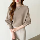 袖パールドルマンニット ボートネック ドルマンスリーブ | COCOMOMO | 詳細画像42