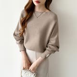 袖パールドルマンニット ボートネック ドルマンスリーブ | COCOMOMO | 詳細画像43