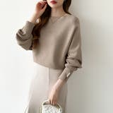 袖パールドルマンニット ボートネック ドルマンスリーブ | COCOMOMO | 詳細画像46