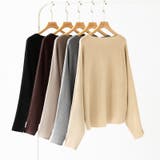 袖パールドルマンニット ボートネック ドルマンスリーブ | COCOMOMO | 詳細画像49