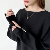 袖パールドルマンニット ボートネック ドルマンスリーブ | COCOMOMO | 詳細画像6