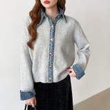 レイヤード風ニットカーディガン ドッキングデニム カーディガン | COCOMOMO | 詳細画像34