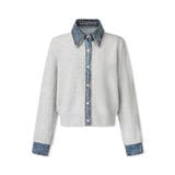 レイヤード風ニットカーディガン ドッキングデニム カーディガン | COCOMOMO | 詳細画像55