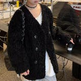 ボアジャケット ノーカラーコート アウター | COCOMOMO | 詳細画像17 