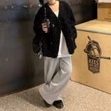 ボアジャケット ノーカラーコート アウター | COCOMOMO | 詳細画像19 