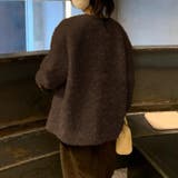 ボアジャケット ノーカラーコート アウター | COCOMOMO | 詳細画像12 