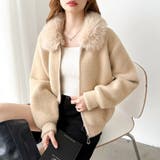 ふわふわファー×シャギー ファー付きシャギーブルゾン ブルゾン | COCOMOMO | 詳細画像10