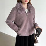 ふわふわファー×シャギー ファー付きシャギーブルゾン ブルゾン | COCOMOMO | 詳細画像12