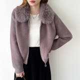 ふわふわファー×シャギー ファー付きシャギーブルゾン ブルゾン | COCOMOMO | 詳細画像14