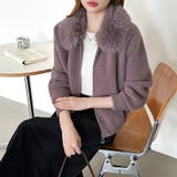 ふわふわファー×シャギー ファー付きシャギーブルゾン ブルゾン | COCOMOMO | 詳細画像15