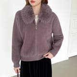 ふわふわファー×シャギー ファー付きシャギーブルゾン ブルゾン | COCOMOMO | 詳細画像17