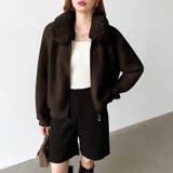 ふわふわファー×シャギー ファー付きシャギーブルゾン ブルゾン | COCOMOMO | 詳細画像19