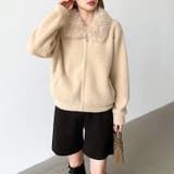 ふわふわファー×シャギー ファー付きシャギーブルゾン ブルゾン | COCOMOMO | 詳細画像2