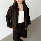 ふわふわファー×シャギー ファー付きシャギーブルゾン ブルゾン | COCOMOMO | 詳細画像20