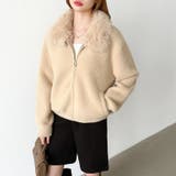 ふわふわファー×シャギー ファー付きシャギーブルゾン ブルゾン | COCOMOMO | 詳細画像3