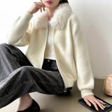 ふわふわファー×シャギー ファー付きシャギーブルゾン ブルゾン | COCOMOMO | 詳細画像34