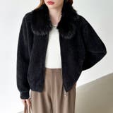 ふわふわファー×シャギー ファー付きシャギーブルゾン ブルゾン | COCOMOMO | 詳細画像37