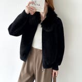 ふわふわファー×シャギー ファー付きシャギーブルゾン ブルゾン | COCOMOMO | 詳細画像38