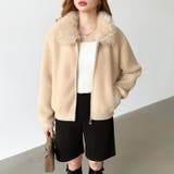 ふわふわファー×シャギー ファー付きシャギーブルゾン ブルゾン | COCOMOMO | 詳細画像4