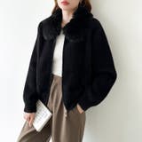 ふわふわファー×シャギー ファー付きシャギーブルゾン ブルゾン | COCOMOMO | 詳細画像40