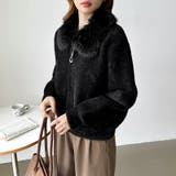 ふわふわファー×シャギー ファー付きシャギーブルゾン ブルゾン | COCOMOMO | 詳細画像43