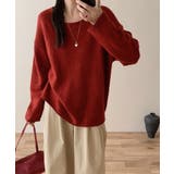 抜け感リラックスニット ラウンドネックニット 長袖ニット | COCOMOMO | 詳細画像10