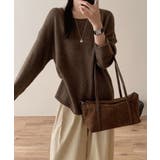 抜け感リラックスニット ラウンドネックニット 長袖ニット | COCOMOMO | 詳細画像12