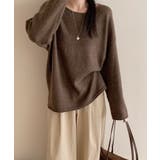 抜け感リラックスニット ラウンドネックニット 長袖ニット | COCOMOMO | 詳細画像16