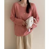 抜け感リラックスニット ラウンドネックニット 長袖ニット | COCOMOMO | 詳細画像19