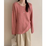 抜け感リラックスニット ラウンドネックニット 長袖ニット | COCOMOMO | 詳細画像20