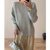 抜け感リラックスニット ラウンドネックニット 長袖ニット | COCOMOMO | 詳細画像24