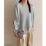 抜け感リラックスニット ラウンドネックニット 長袖ニット | COCOMOMO | 詳細画像28