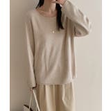 抜け感リラックスニット ラウンドネックニット 長袖ニット | COCOMOMO | 詳細画像2