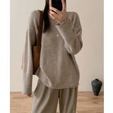 抜け感リラックスニット ラウンドネックニット 長袖ニット | COCOMOMO | 詳細画像33