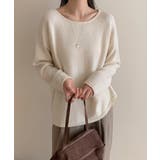 抜け感リラックスニット ラウンドネックニット 長袖ニット | COCOMOMO | 詳細画像38