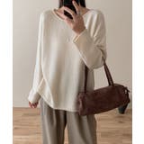 抜け感リラックスニット ラウンドネックニット 長袖ニット | COCOMOMO | 詳細画像41