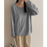 抜け感リラックスニット ラウンドネックニット 長袖ニット | COCOMOMO | 詳細画像42