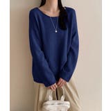 抜け感リラックスニット ラウンドネックニット 長袖ニット | COCOMOMO | 詳細画像46