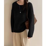 抜け感リラックスニット ラウンドネックニット 長袖ニット | COCOMOMO | 詳細画像48