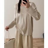 抜け感リラックスニット ラウンドネックニット 長袖ニット | COCOMOMO | 詳細画像5