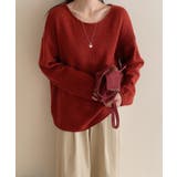 抜け感リラックスニット ラウンドネックニット 長袖ニット | COCOMOMO | 詳細画像7