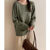 抜け感リラックスニット ラウンドネックニット 長袖ニット | COCOMOMO | 詳細画像45