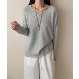 抜け感リラックスニット Vネックニット 長袖ニット | COCOMOMO | 詳細画像9