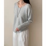 抜け感リラックスニット Vネックニット 長袖ニット | COCOMOMO | 詳細画像10