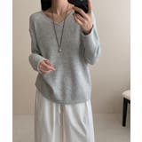 抜け感リラックスニット Vネックニット 長袖ニット | COCOMOMO | 詳細画像11