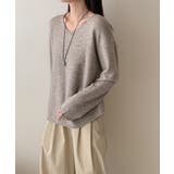 抜け感リラックスニット Vネックニット 長袖ニット | COCOMOMO | 詳細画像12