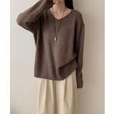 抜け感リラックスニット Vネックニット 長袖ニット | COCOMOMO | 詳細画像17