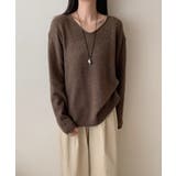 抜け感リラックスニット Vネックニット 長袖ニット | COCOMOMO | 詳細画像18